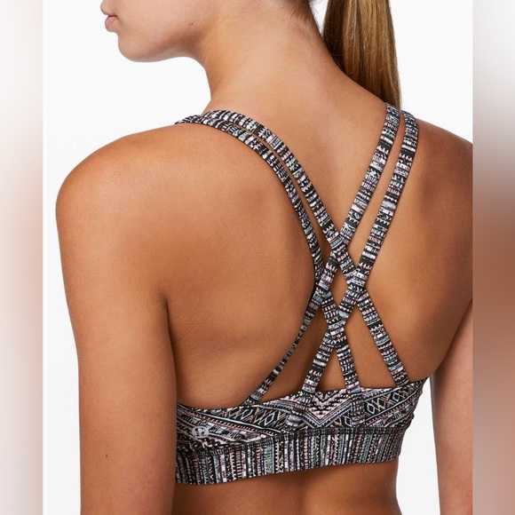 Lululemon Energy Sports Bra Tribal Pace Multi Color Size 4 - Picture 1 of 9